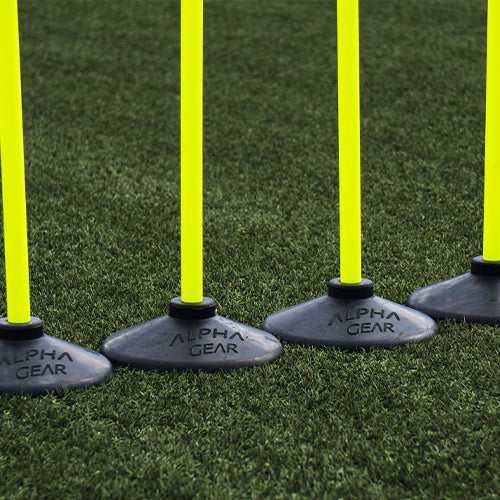 1m Alpha Agility Pole with Rubber Base 4pk