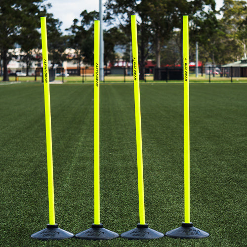 1m Alpha Agility Pole with Rubber Base 4pk