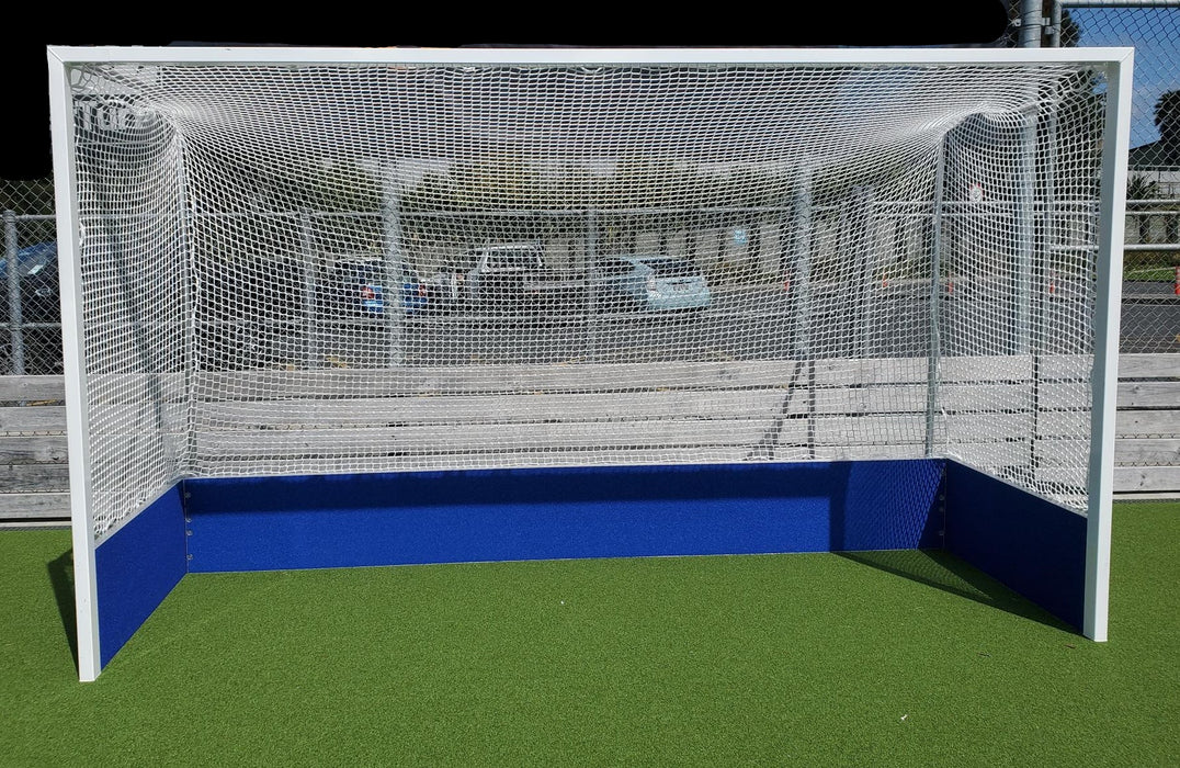 Aluminium Hockey Goal with white 4mm Leon de Oro top-quality net