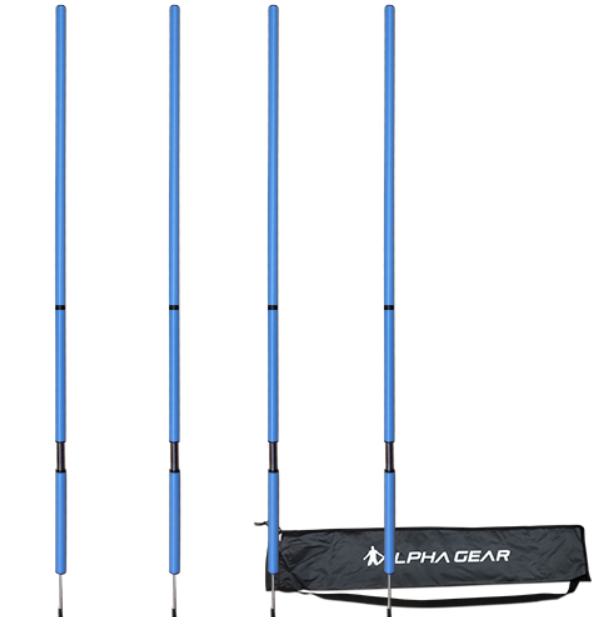 Agility Poles - two piece design - with spiked base