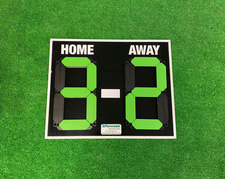 Cleverscore two digit multi sport scoreboard with flip digits, green