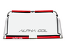 Alpha Aluminium Folding Goal with white net and red net surround