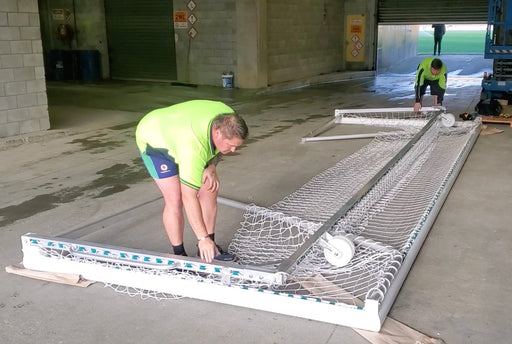 Aluminium Folding Football Goal, for easy portability and storage. 4m x 2m, senior size.
