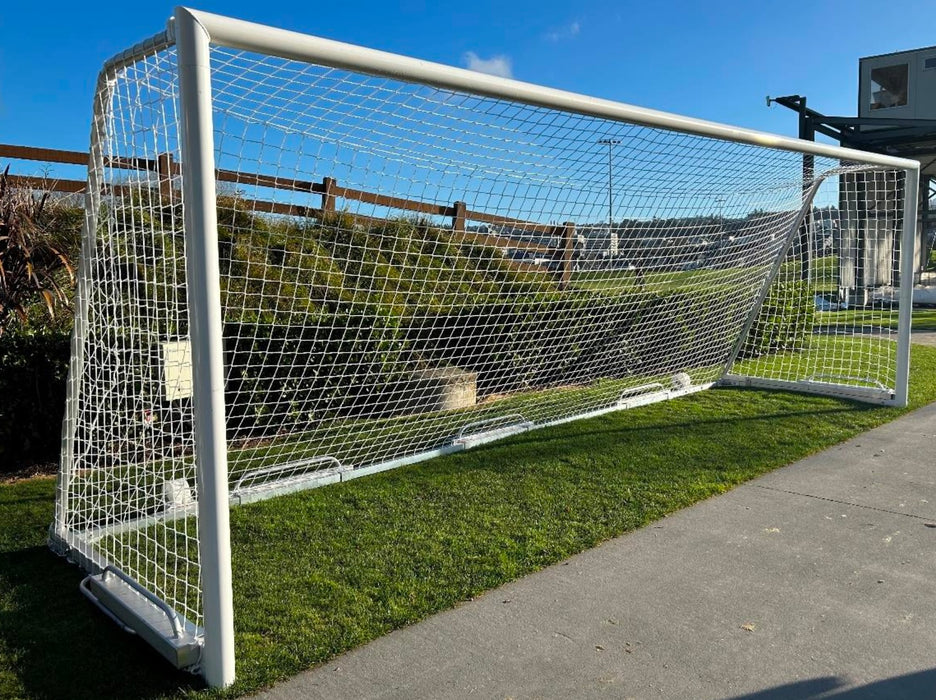 Aluminium Folding Football Goal, for easy portability and storage. 4m x 2m, senior size.