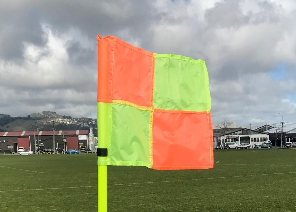 Corner Flag Spiked base yellow — Perennial Sport & Turf