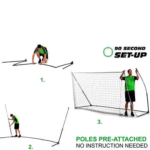 QuickPlay 2 in 1 Kickster Combo Goal and Rebounder